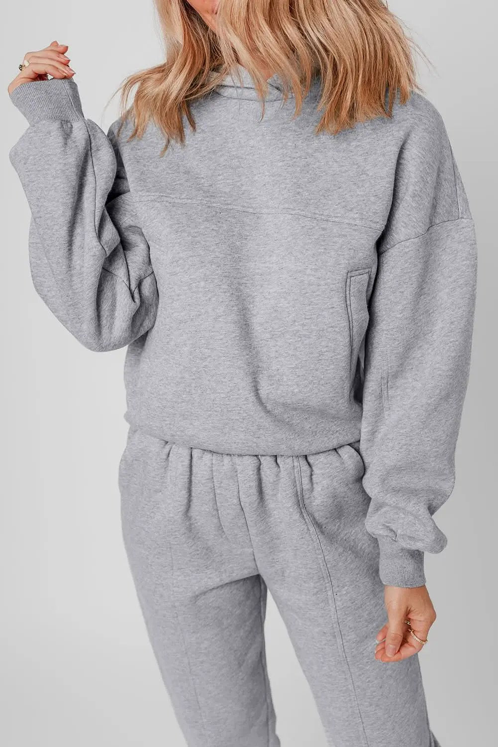 Gray hoodie and joggers set - Love Salve